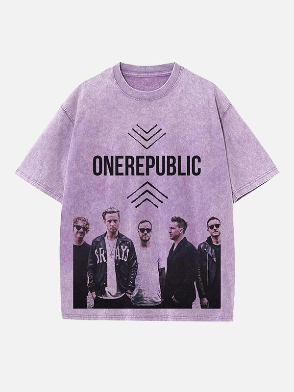OneRepublic Print Round Neck T-shirt