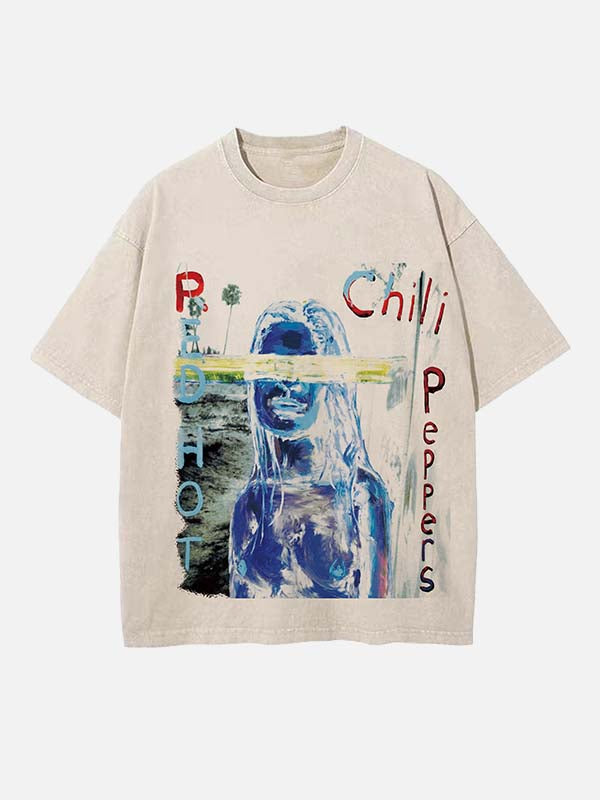 Red Hot Chili Peppers Print Round Neck T-shirt