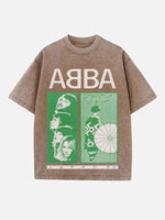 ABBA Print Round Neck T-shirt