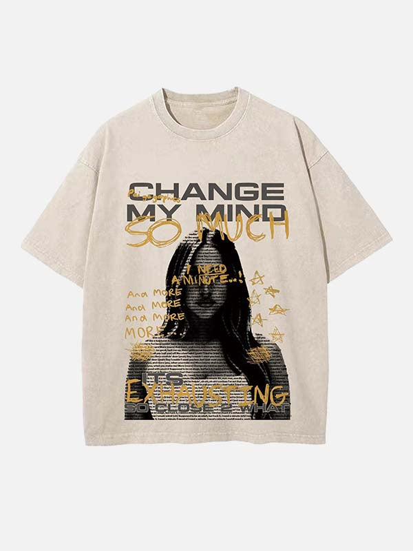Tate McRae Print Round Neck T-shirt