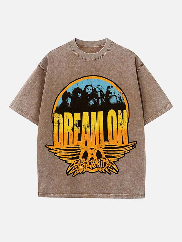 Aerosmith Print Round Neck T-shirt