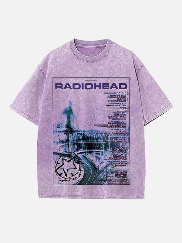 Radiohead Print Round Neck T-shirt