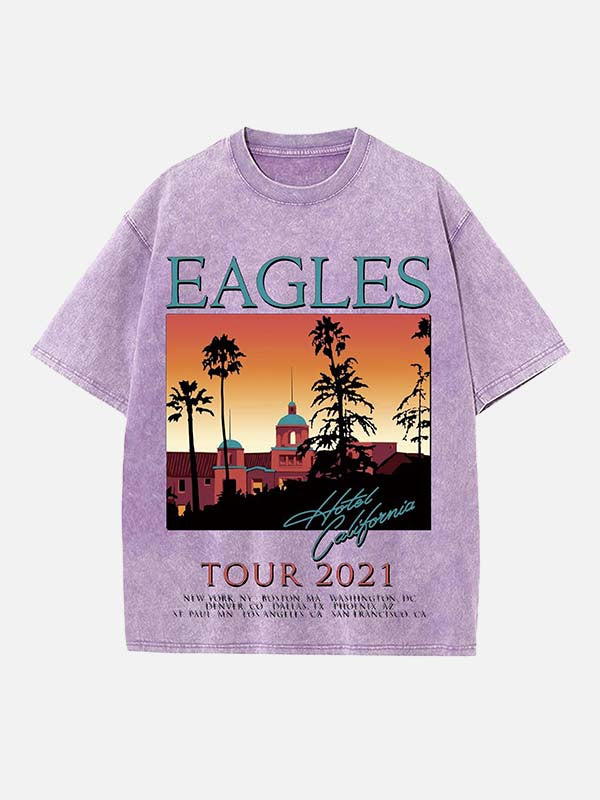 Eagles Print Round Neck T-shirt