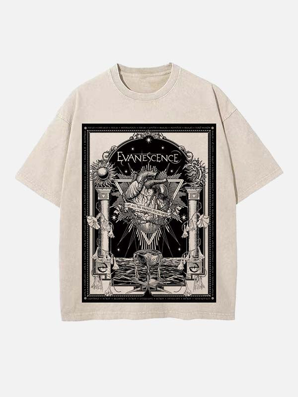 Evanescence Print Round Neck T-shirt