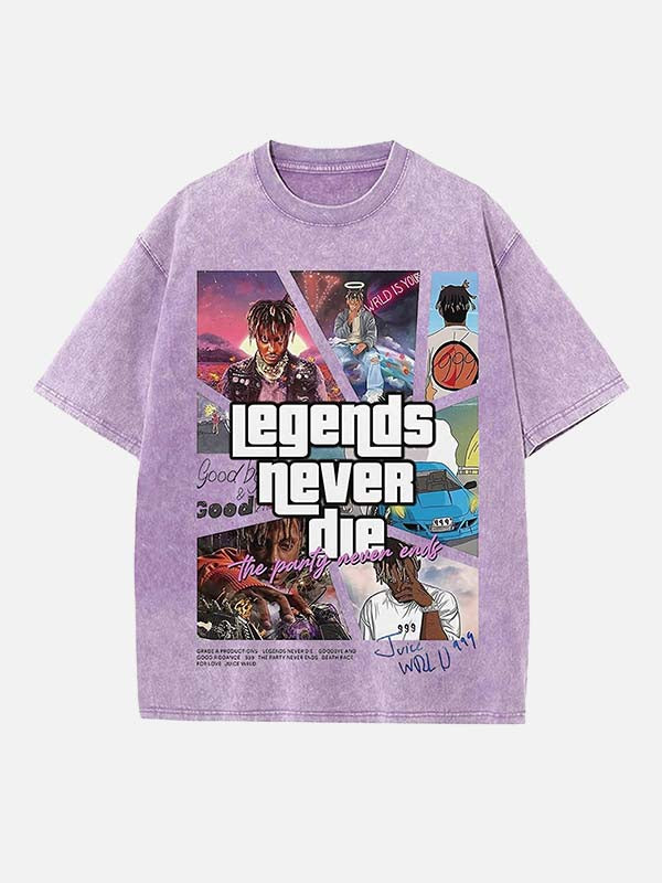 Juice WRLD Print Round Neck T-shirt