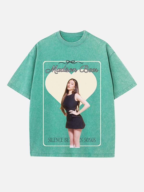 Madison Beer Print Round Neck T-shirt