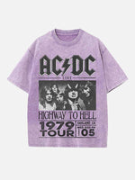 AC/DC Print Round Neck T-shirt