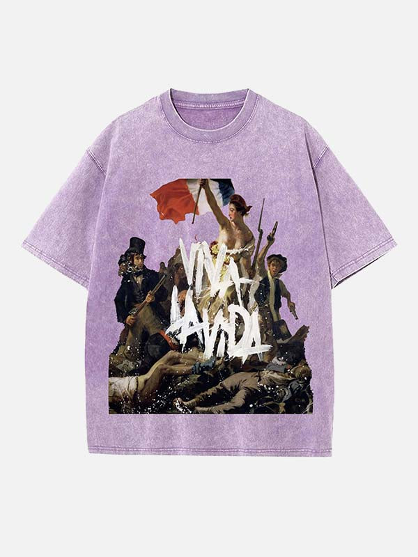 Coldplay Print Round Neck T-shirt