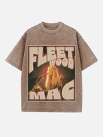 Fleetwood Mac Print Round Neck T-shirt