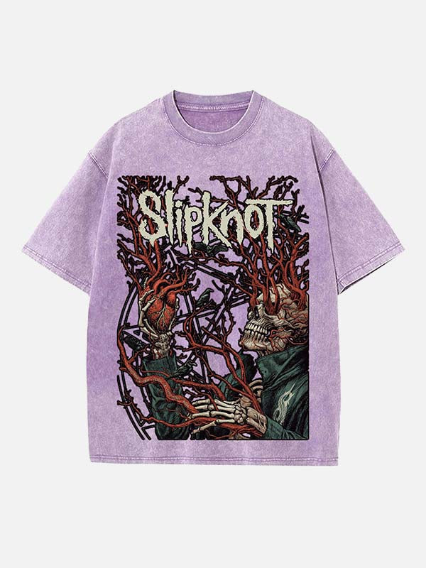 Slipknot Print Round Neck T-shirt
