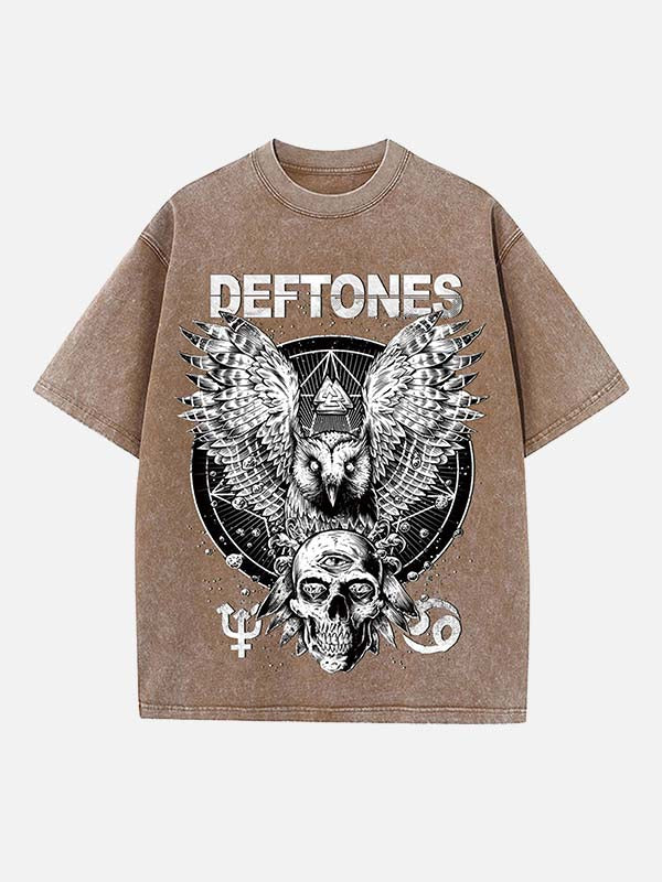 Deftones Print Round Neck T-shirt