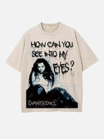 Evanescence Print Round Neck T-shirt