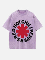 Red Hot Chili Peppers Print Round Neck T-shirt