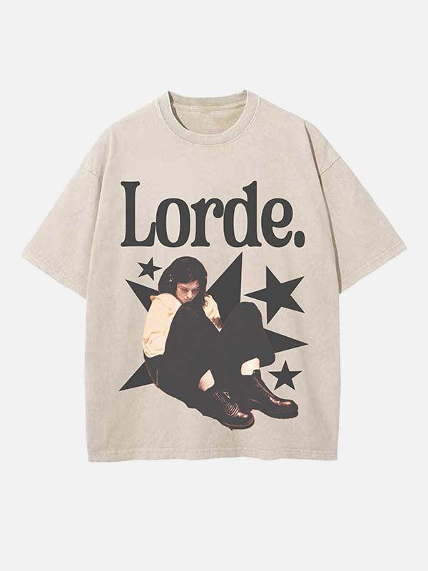 Lorde Print Round Neck T-shirt