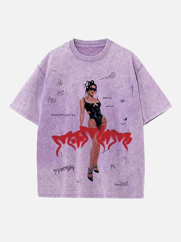 Rosalía Print Round Neck T-shirt