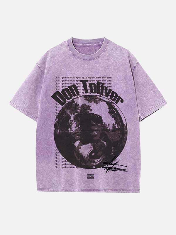 Don Toliver Print Round Neck T-shirt