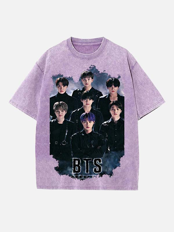 BTS Print Round Neck T-shirt
