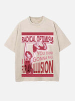 Dua Lipa Print Round Neck T-shirt