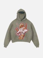 Sabrina Carpenter Print Slant Pockets Hoodie