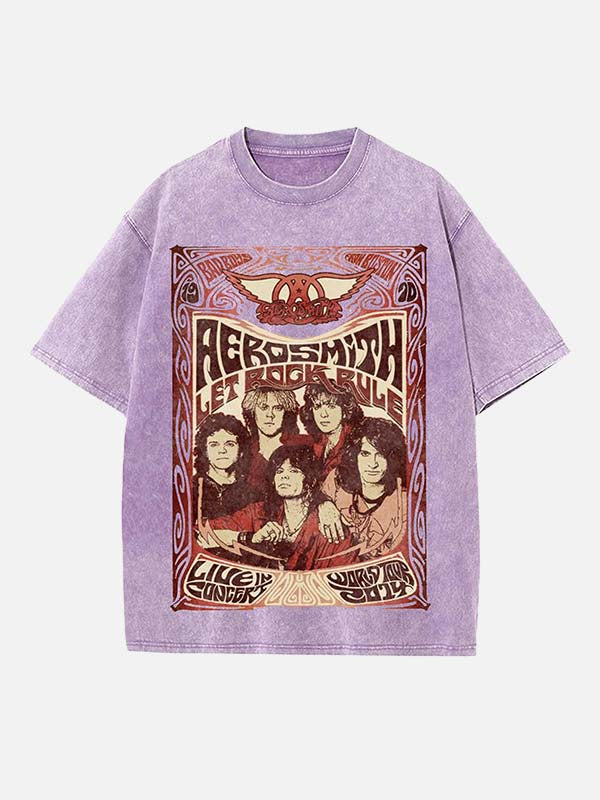 Aerosmith Print Round Neck T-shirt