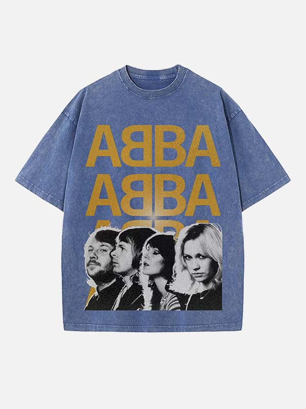 ABBA Print Round Neck T-shirt