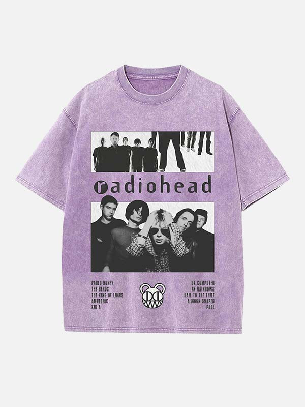 Radiohead Print Round Neck T-shirt