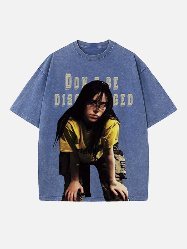 Billie Eilish Print Round Neck T-shirt