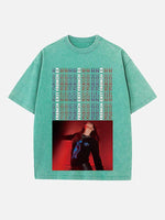 Dua Lipa Print Round Neck T-shirt