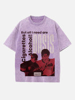Oasis Print Round Neck T-shirt