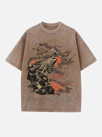 Korn Print Round Neck T-shirt