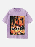 Britney Spears Print Round Neck T-shirt