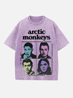 Arctic Monkeys Print Round Neck T-shirt