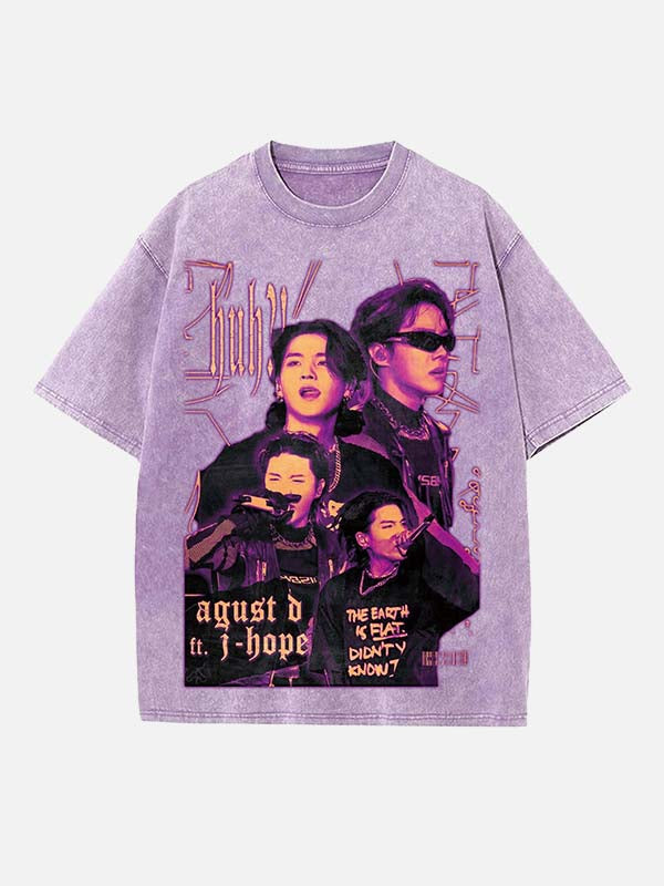 BTS Print Round Neck T-shirt