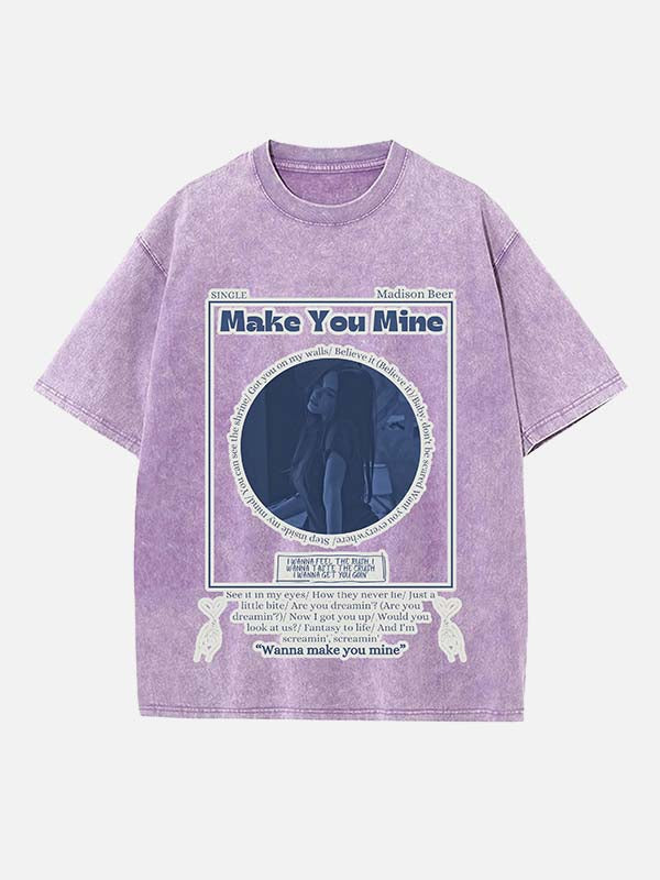 Madison Beer Print Round Neck T-shirt