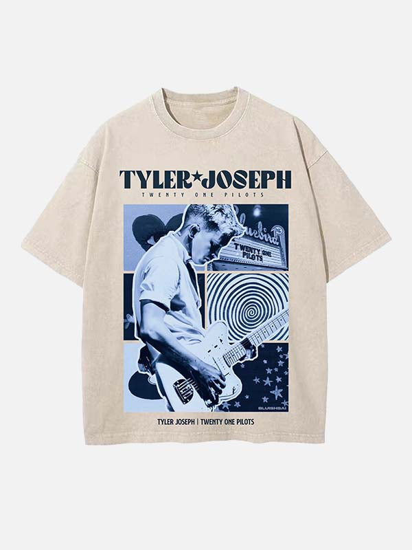 Twenty One Pilots Print Round Neck T-shirt