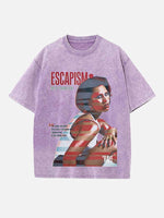 Raye Print Round Neck T-shirt