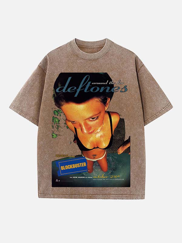 Deftones Print Round Neck T-shirt