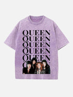 Queen Print Round Neck T-shirt