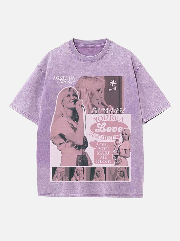 ABBA Print Round Neck T-shirt