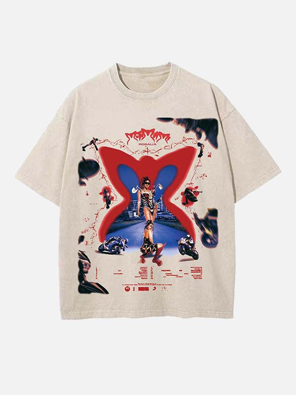 Rosalía Print Round Neck T-shirt