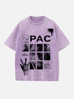 2Pac Print Round Neck T-shirt