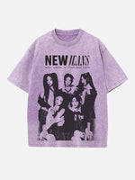 NewJeans Print Round Neck T-shirt