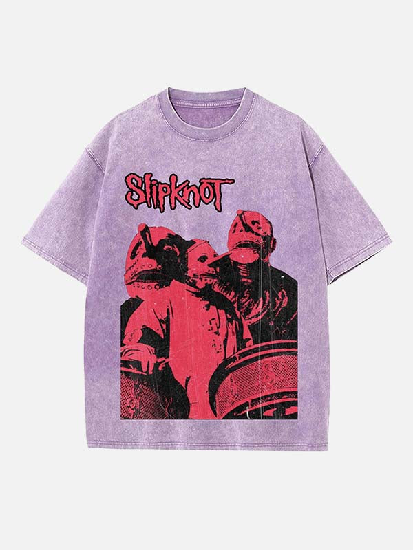 Slipknot Print Round Neck T-shirt