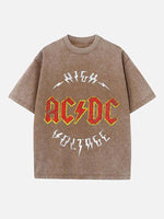 AC/DC Print Round Neck T-shirt