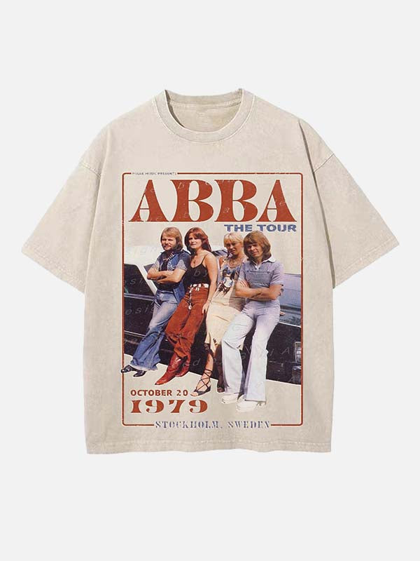 ABBA Print Round Neck T-shirt