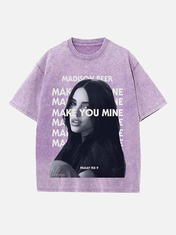 Madison Beer Print Round Neck T-shirt