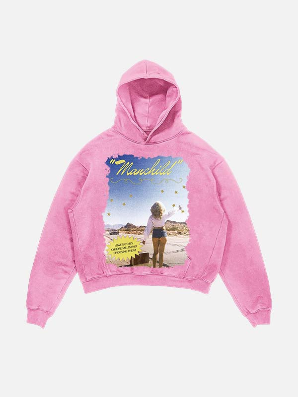 Sabrina Carpenter Print Slant Pockets Hoodie