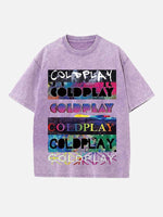 Coldplay Print Round Neck T-shirt