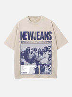 NewJeans Print Round Neck T-shirt