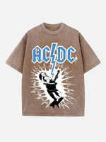 AC/DC Print Round Neck T-shirt